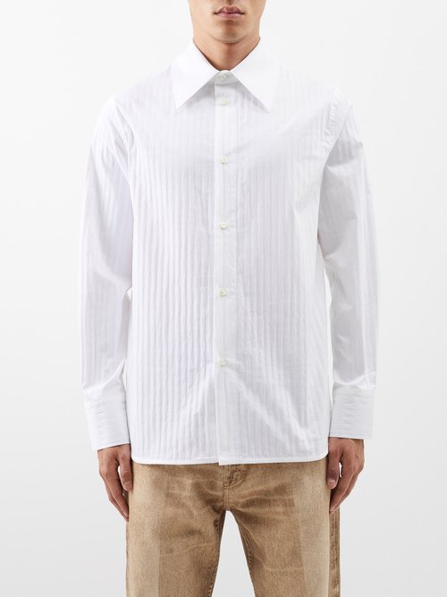 Séfr Mille Herringbone Cotton-blend Shirt | Smart Closet