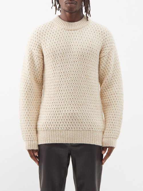 Séfr - Leonard Alpaca-blend Sweater - Mens - Light Beige