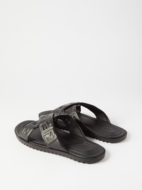 Fendi embossed slides hot sale