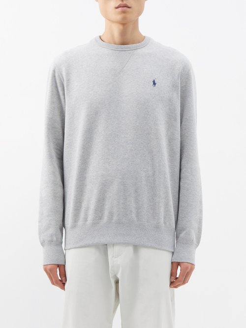 Polo Ralph Lauren - Logo-embroidered Cotton-blend Sweatshirt - Mens - Grey