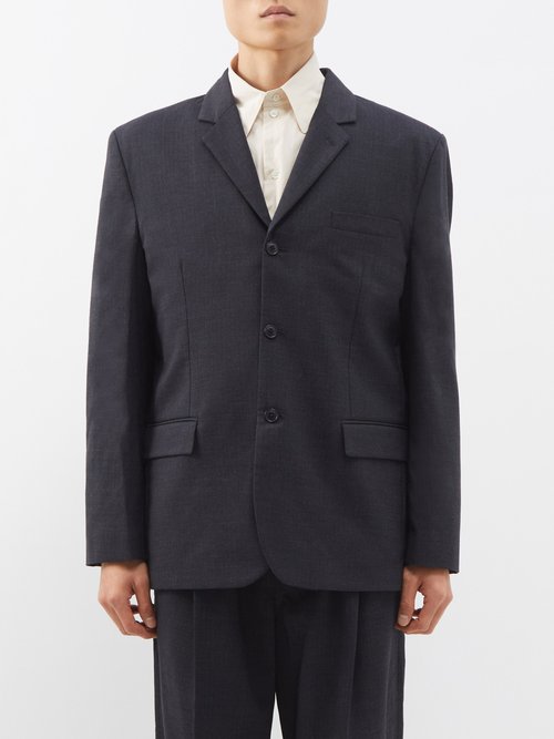 Lemaire Single-breasted Twill Suit Jacket