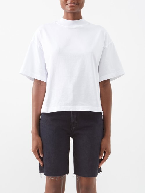 Acne Studios - Pink Label Cotton-jersey Cropped T-shirt Optical White