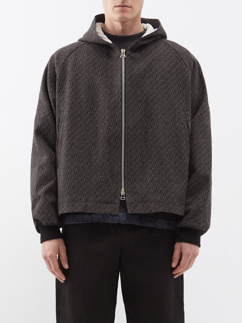 3Man Cropped Herringbone-wool Jacket