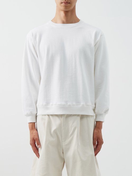 3Man Logo-patch Organic-cotton Jersey Sweatshirt