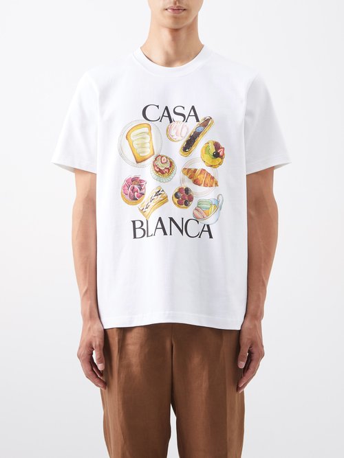 Patisseries-print Organic-cotton T-shirt
