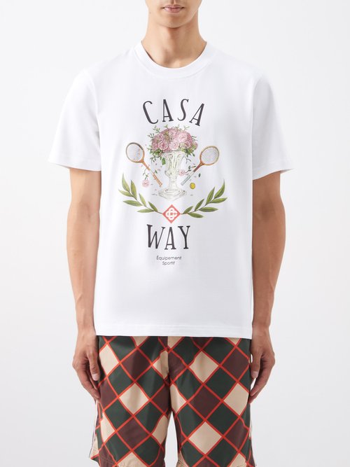 Casa Way-logo Organic-cotton Jersey T-shirt