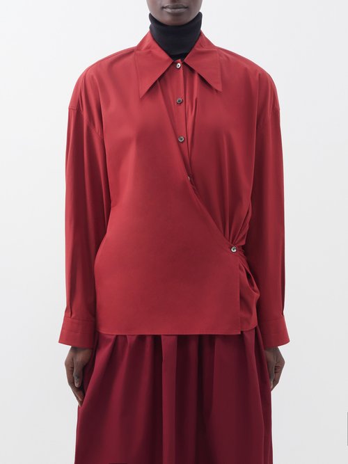 Lemaire Twisted Front Cotton-poplin Shirt | Smart Closet