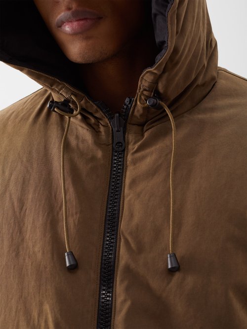 Our Legacy Vintrospec Reversible Waxed Cotton-blend Parka In Green