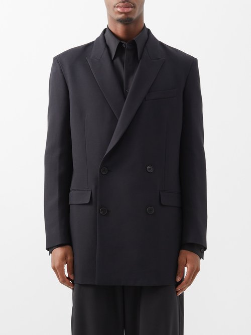 The Row - Gavin Double-breasted Wool Suit Jacket - Mens - Black
