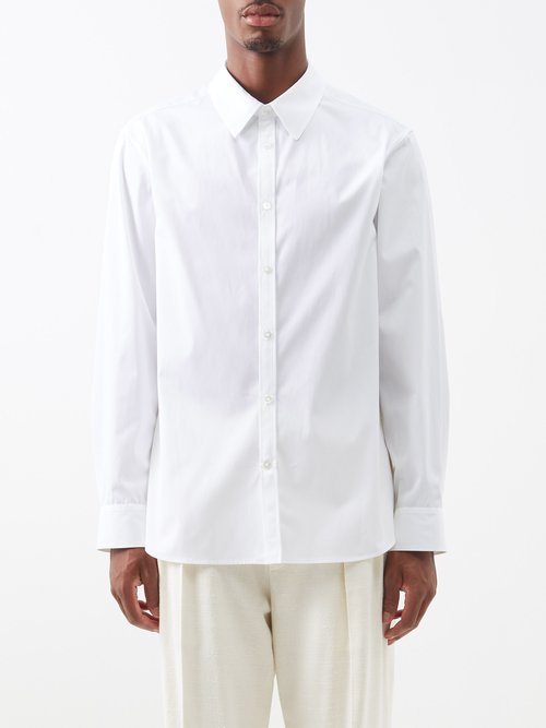 The Row - Jamie Cotton-poplin Shirt - Mens - White