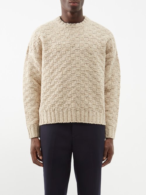 Visvim - Amplus Textured-knit Wool Sweater - Mens - Ivory