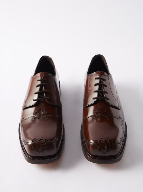 Stefan Cooke Shield Martlett Leather Derby Shoes | Smart Closet