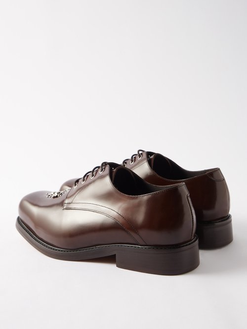 Stefan Cooke Martlett Stud-embellished Leather Derby Shoes | Smart 