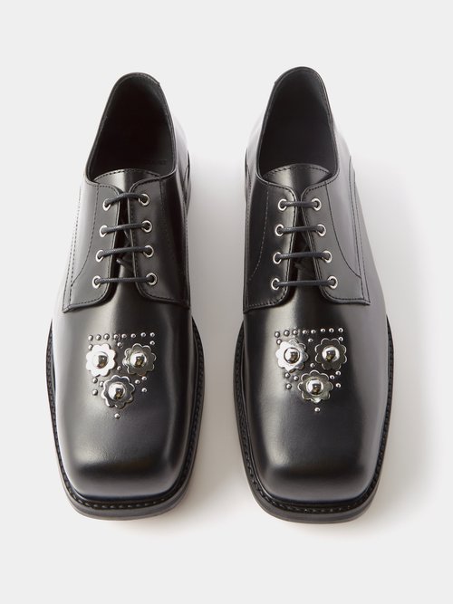 Stefan Cooke Martlett Stud-embellished Leather Derby Shoes | Smart