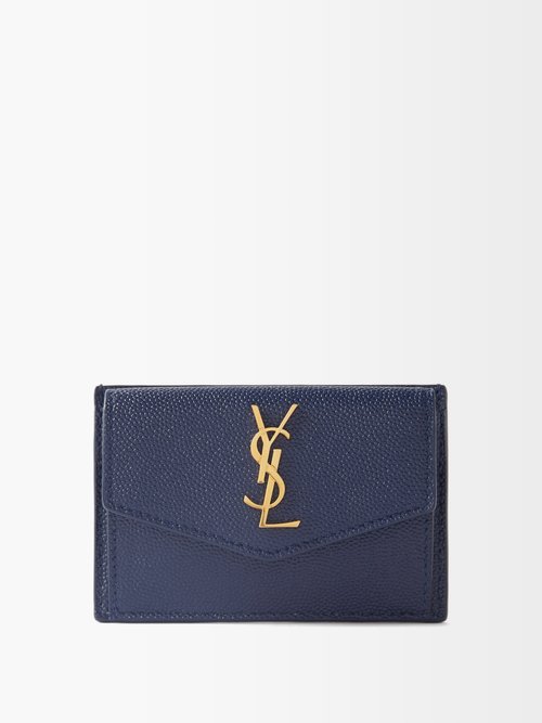 Uptown Ysl-plaque Leather Wallet