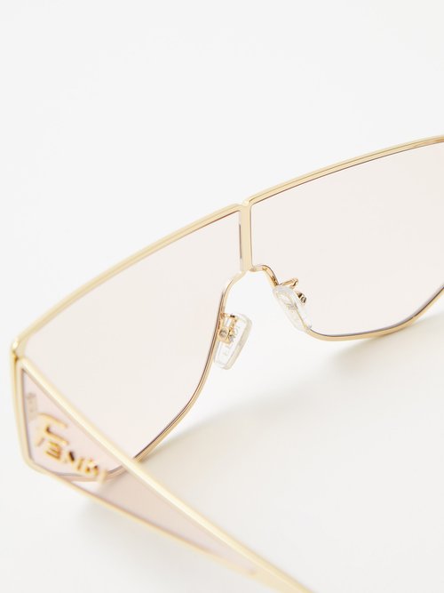 Fendi Fendi Disco Aviator Metal Sunglasses