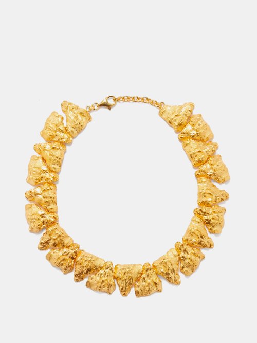 Alia Bin Omair Levonah Gold-plated Silver Necklace In Yellow Gold