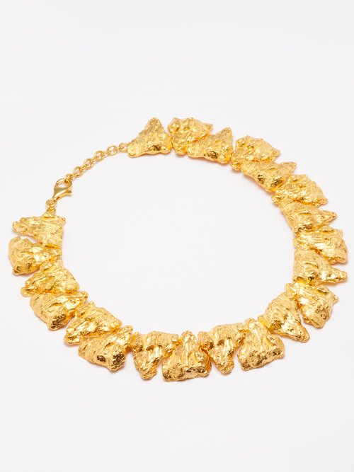Alia Bin Omair Levonah Gold-plated Silver Necklace In Yellow Gold