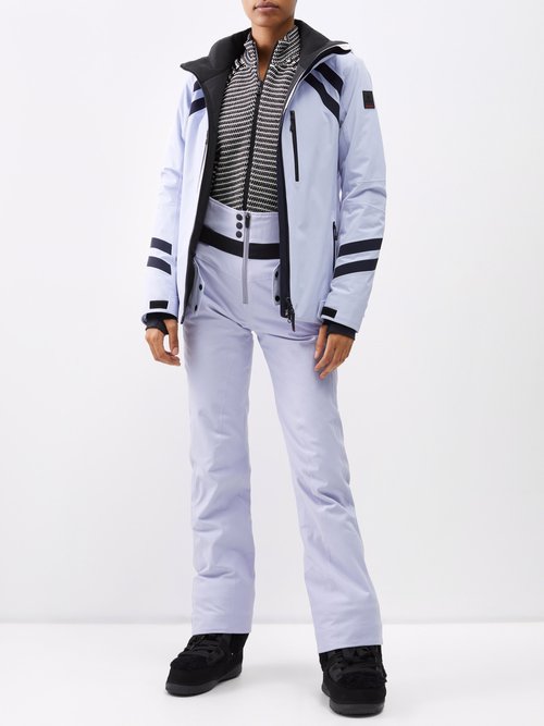 BOGNER FIRE + ICE Jersey-paneled quilted ski salopettes