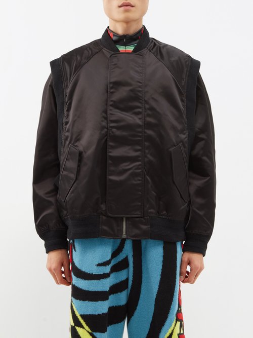 Walter Van Beirendonck Removable Sleeves Bomber Jacket - Farfetch