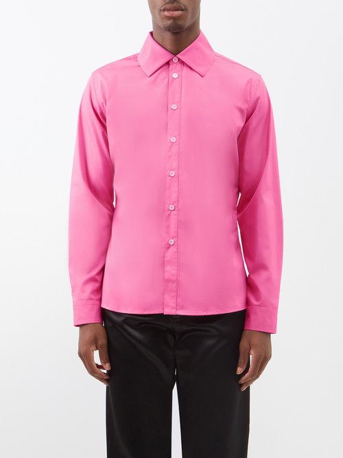 walter van beirendonck - star cotton-poplin shirt mens pink