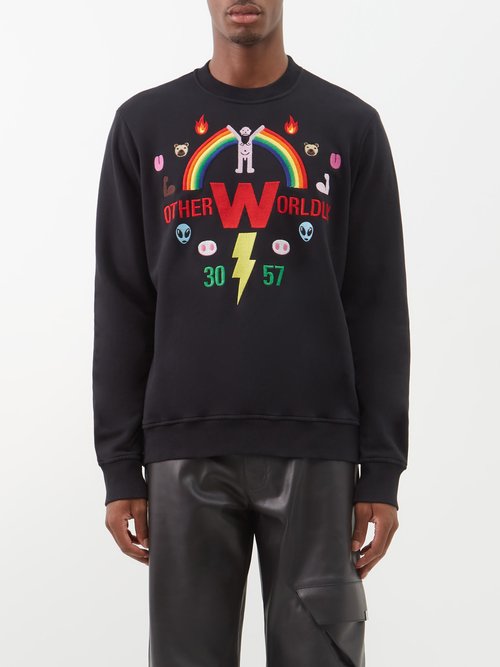 walter van beirendonck - other worldly cotton sweatshirt mens black