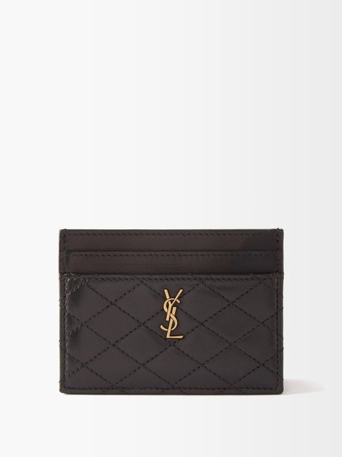 Gaby Ysl-plaque Leather Cardholder