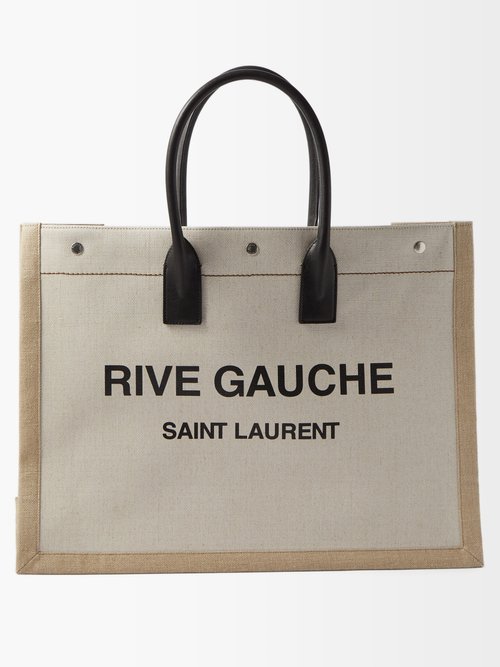 Saint Laurent - Rive Gauche Canvas Tote Bag - Mens - Beige