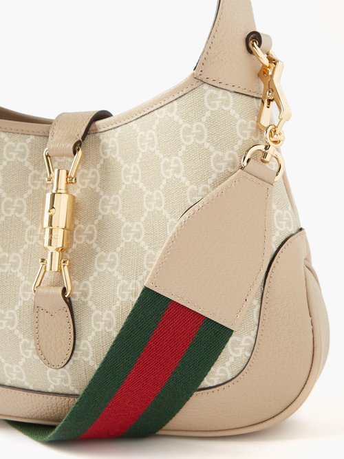 Beige Jackie 1961 medium GG Supreme and leather bag, Gucci