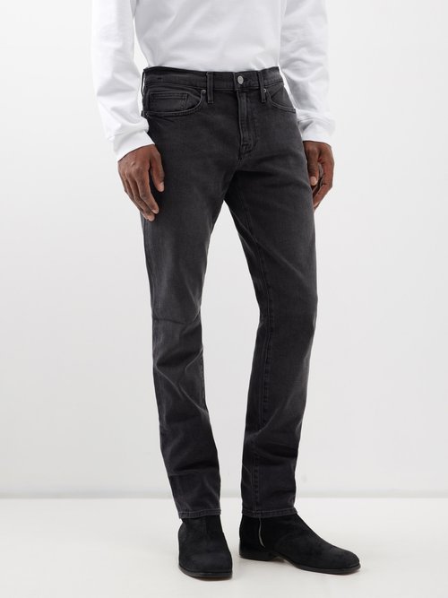 Frame - L'homme Slim-leg Jeans - Mens - Dark Grey