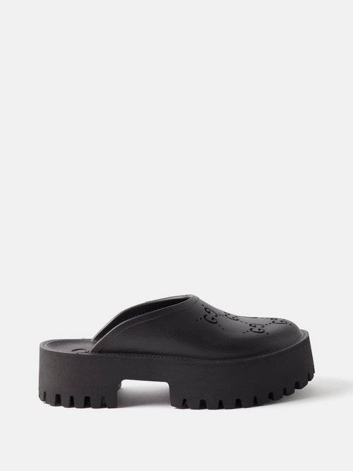 Gucci GG-perforated Rubber Clogs
