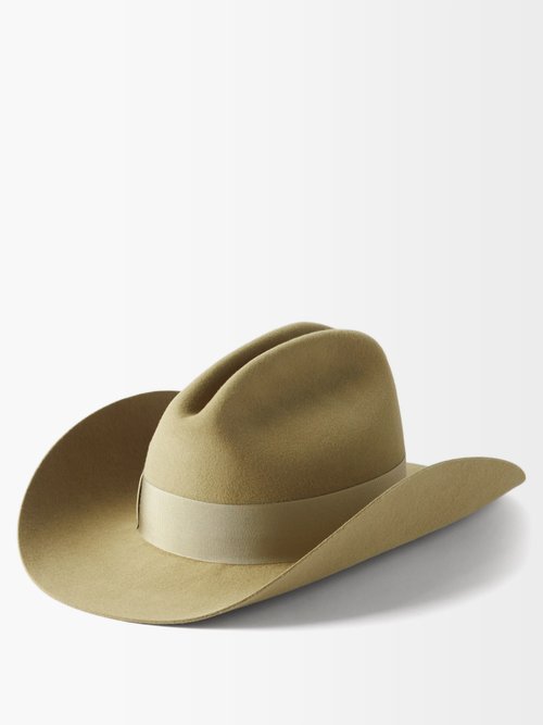 Gucci - Grosgrain-trim Felt Cowboy Hat - Womens - Green