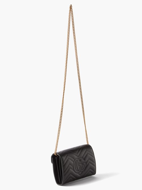 White GG Marmont small quilted-leather cross-body bag, Gucci