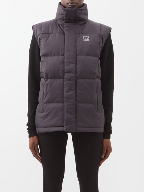 66 North - Dyngja Quilted Down Gilet - Womens - Black