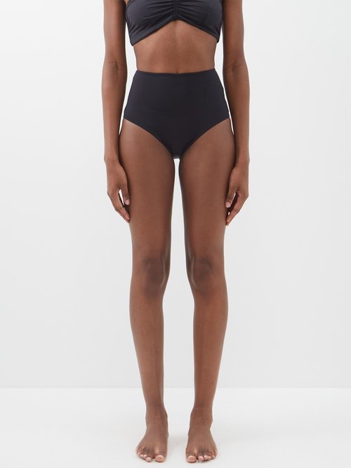 sara cristina - classic high-rise recycled-fibre bikini briefs womens black