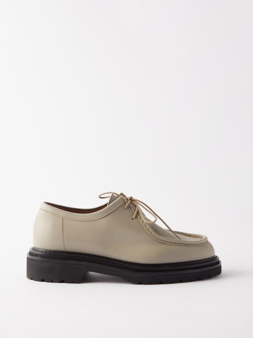 Legres - 18 Lace-up Leather Shoes Cream