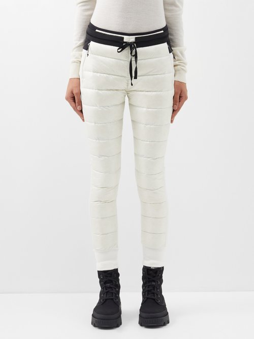 Holden - Hybrid Quilted-down Joggers - Womens - White Black