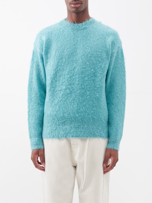 Auralee Crew-neck Mohair-blend Sweater