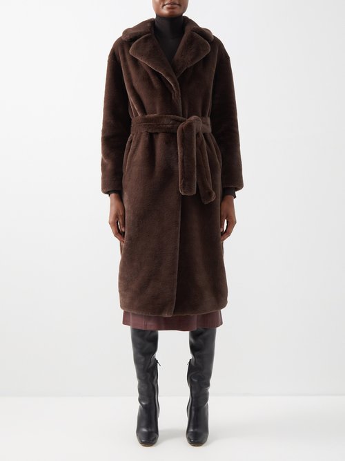 Herno – Faux-fur Coat – Womens – Dark Brown