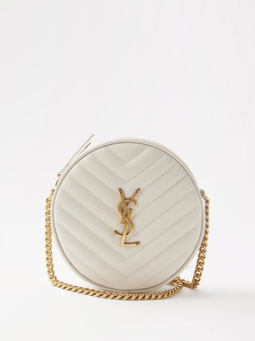 Saint Laurent Circle Quilted Textured-leather Crossbody Bag