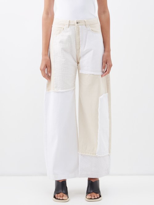 Marques'Almeida Patchwork Cotton Wide-leg Jeans