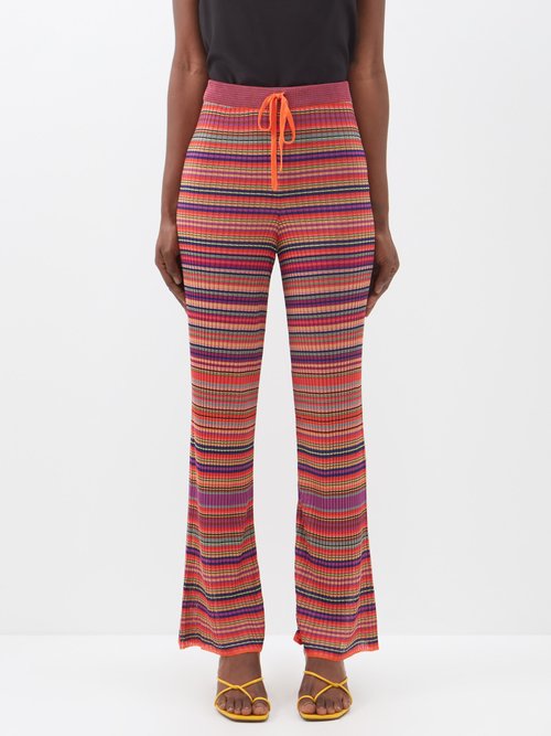 Marques'Almeida Striped Knitted Trousers