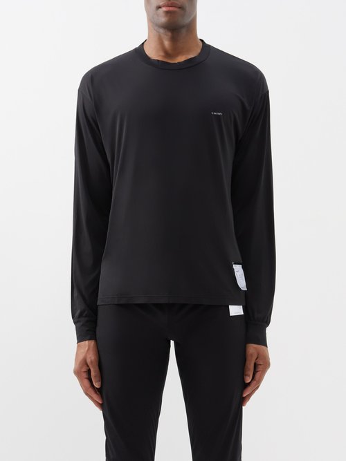 Satisfy - Auralite Recycled-fibre Long-sleeved T-shirt - Mens - Black