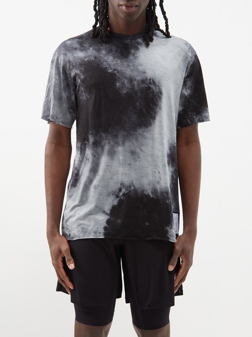 Satisfy - Cloudmerino Tie-dye Merino T-shirt - Mens - Black
