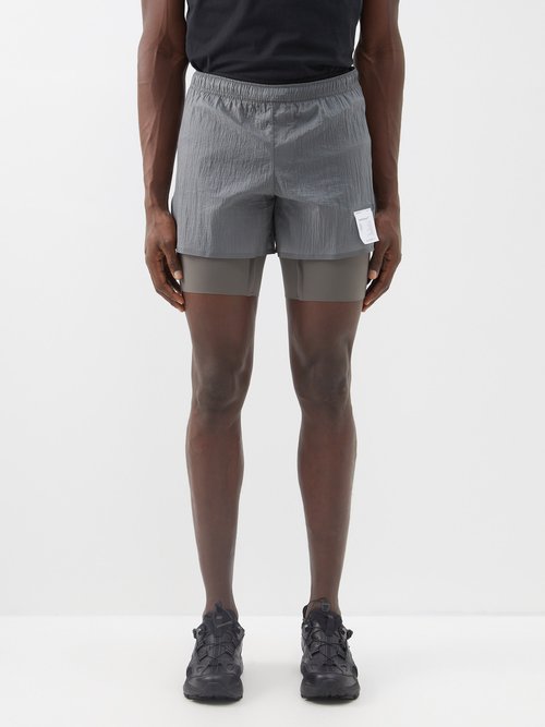 Satisfy - Coffeethermal Running Shorts - Mens - Grey