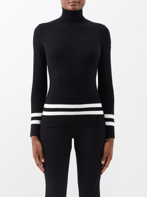 Fusalp Judith Roll-neck Thermal Base-layer Sweater In Black