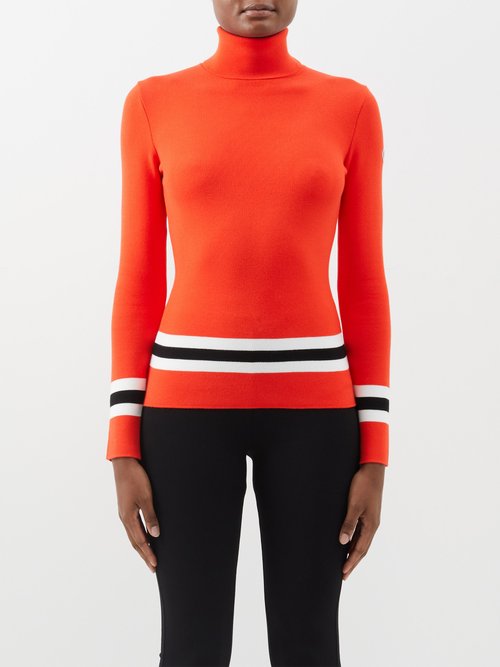 Fusalp Judith Roll-neck Thermal Base-layer Sweater In Red