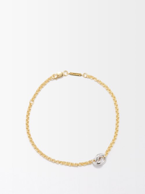 otiumberg - link up gold-vermeil & sterling-silver bracelet womens yellow gold