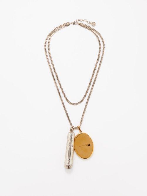 Alexander McQueen Double-pendant Chain Necklace