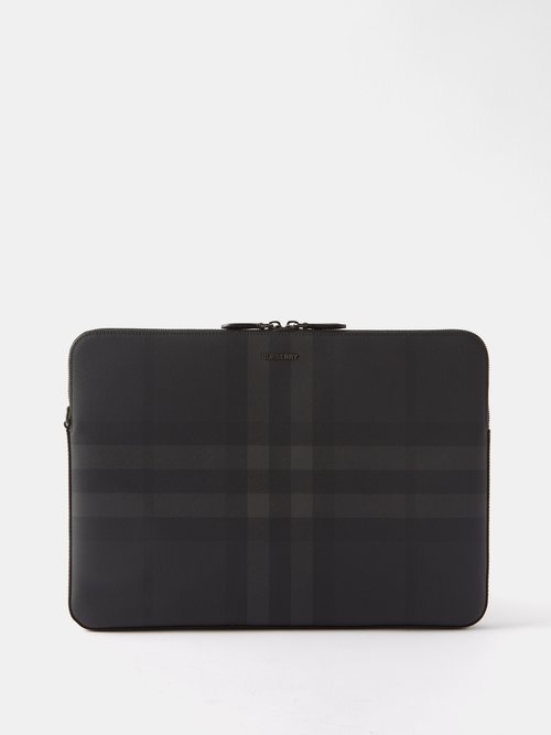 Burberry Checked Coated-canvas Briefcase